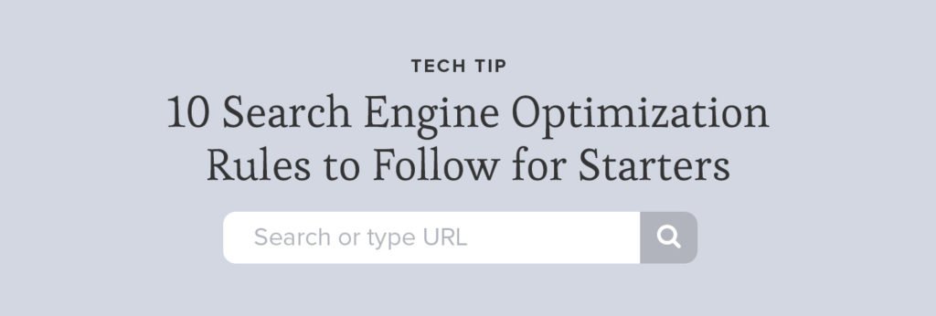 Search Engine Optimization Rules to Follow for Starters blog header image